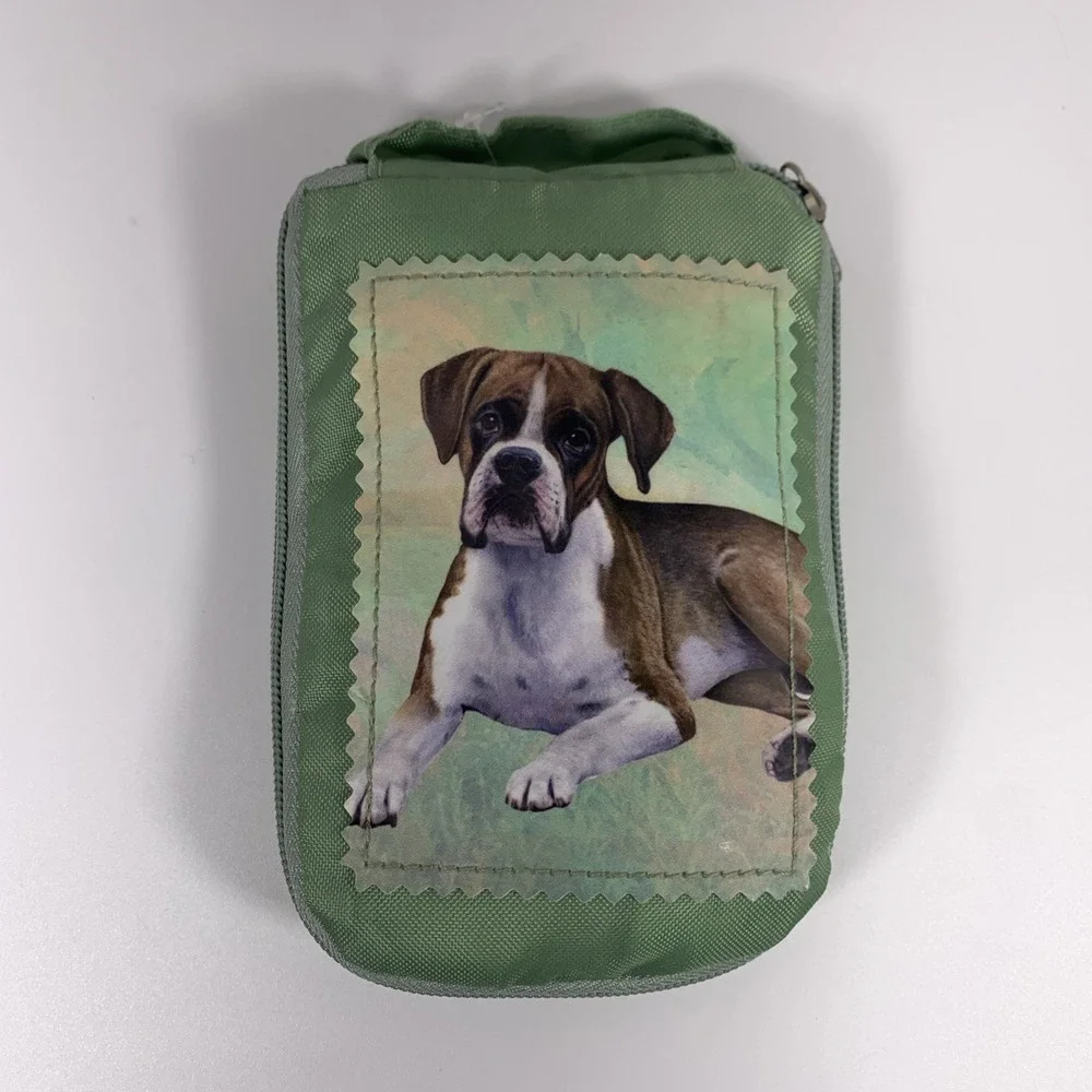 Pet Lover Totes BOXER DOG Zipper Tote Bag‎ Reusable Grocery 14x15 New Tag